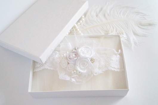 Podwiązka ślubna   w stylu Vintage Bridesline