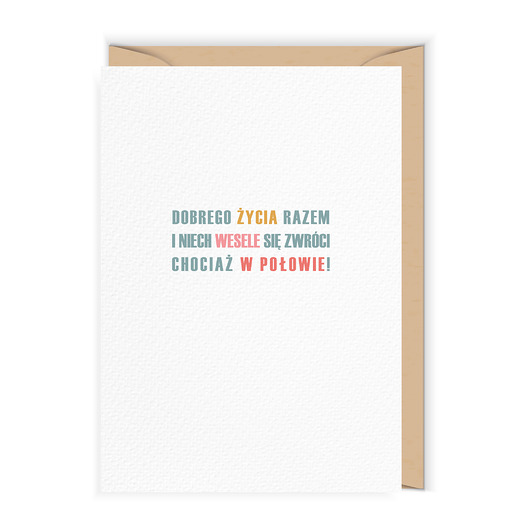 Kartka ślubna Niech się zwróci Cudowianki