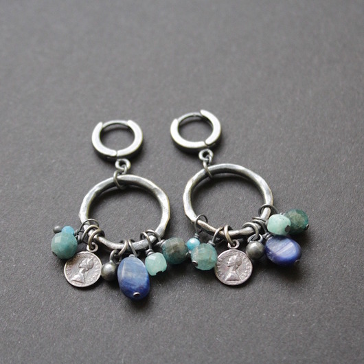 kolczyki z kamieniami Kolczyki greckie wyspy II