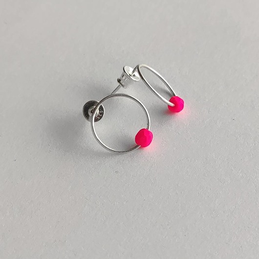 kolczyki z kamieniami Kolczyki OKRĄG