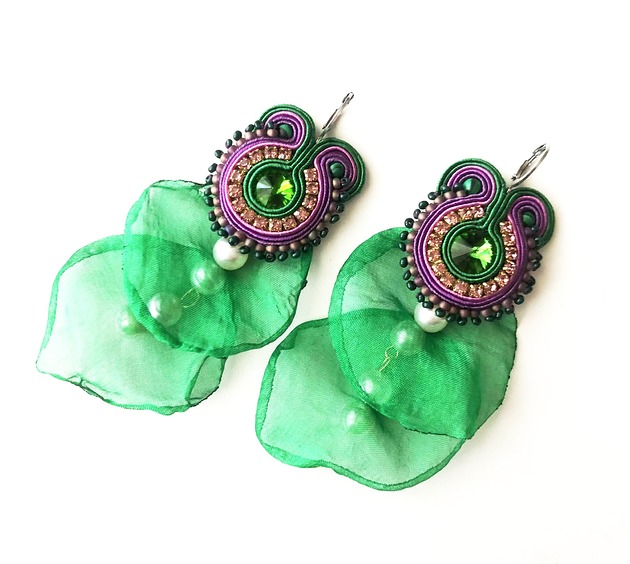 kolczyki soutache Sutaszowe kolczyki  KORDOBA