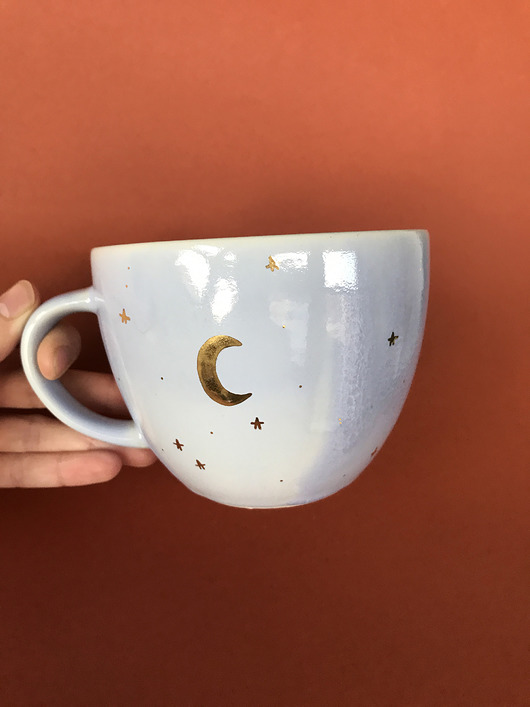 Ceramiczny duży kubek lawendowy 500 ml ELEMTHEBRAND