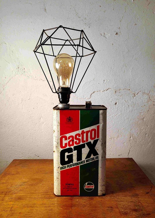 lampy stołowe Lampa industrialna z puszki po oleju