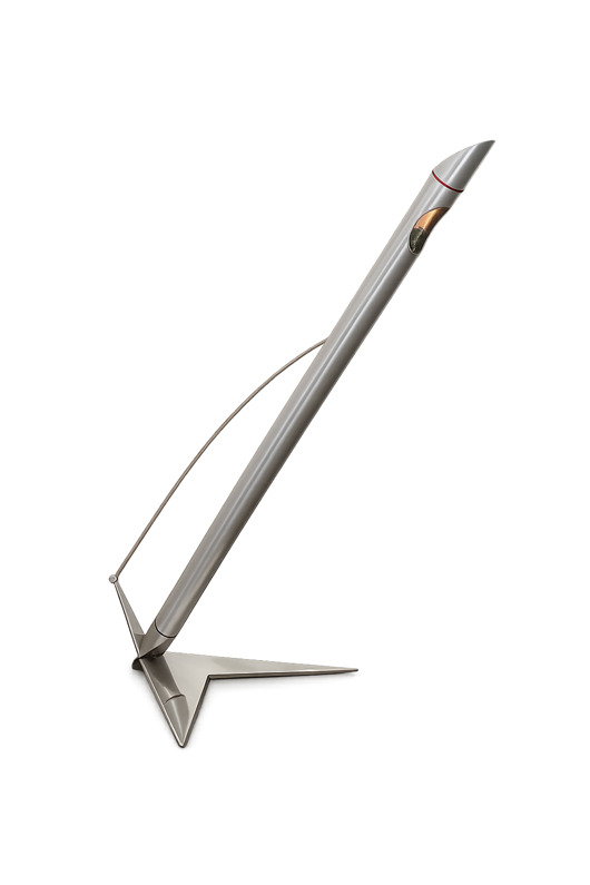 lampy stołowe Lampa Space Age lata 90 niklowany mosiądz aluminium 40 cm