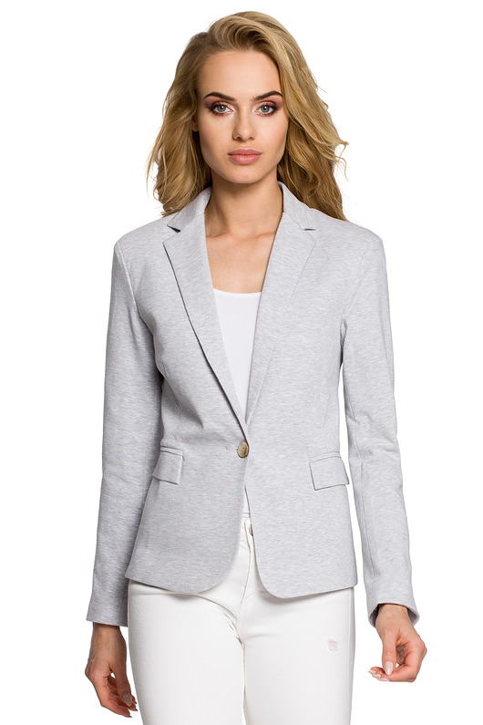 marynarki damskie Żakiet dresowy-popielaty(M-197)