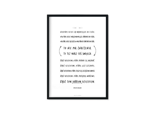 "Bądź Dobrym Dzieckiem" Plakat Love The Journey