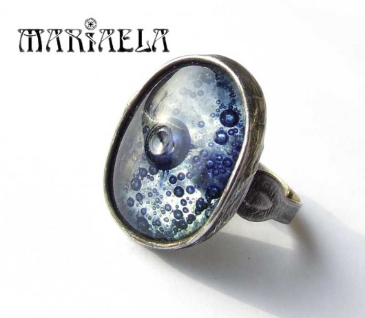 BLUE BUBBLES owal MARIAELA