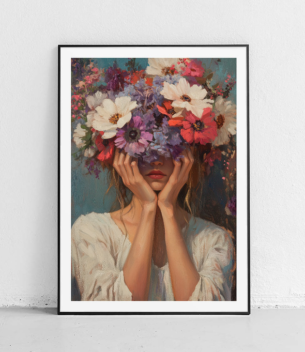 plakaty Plakat Kolorowe kwiaty i cisza