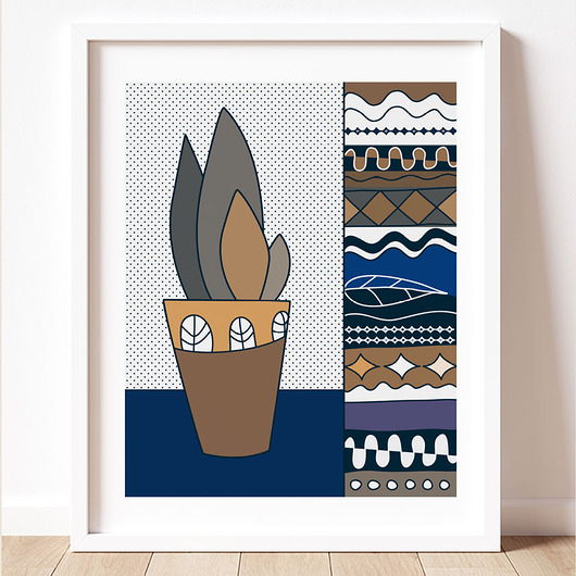 plakaty Plakat dekoracyjny, rośliny, wzory