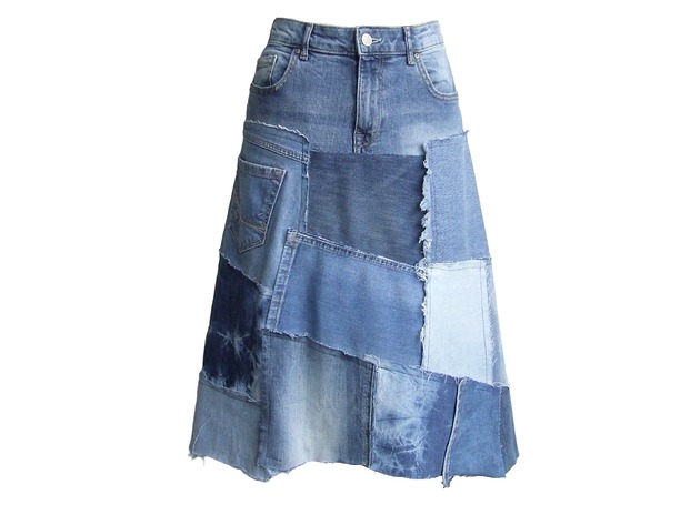 spódnice maxi Asymetryczna spódnica jeans AP004