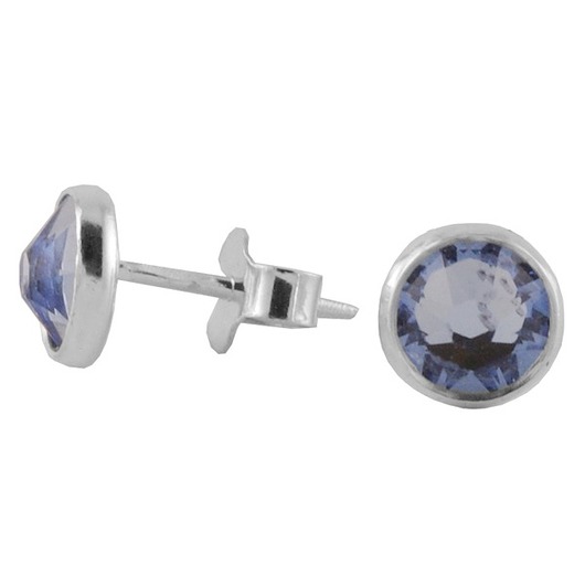 Srebrne kolczyki z cyrkoniami kryształ Swarovski sztyft ATdiament