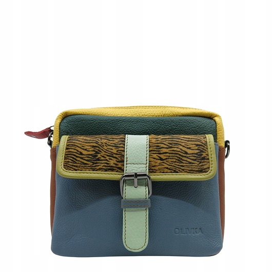 torby na ramię Torebka listonoszka unikatowa skórzana skóra naturalna pojemna OLIVKA