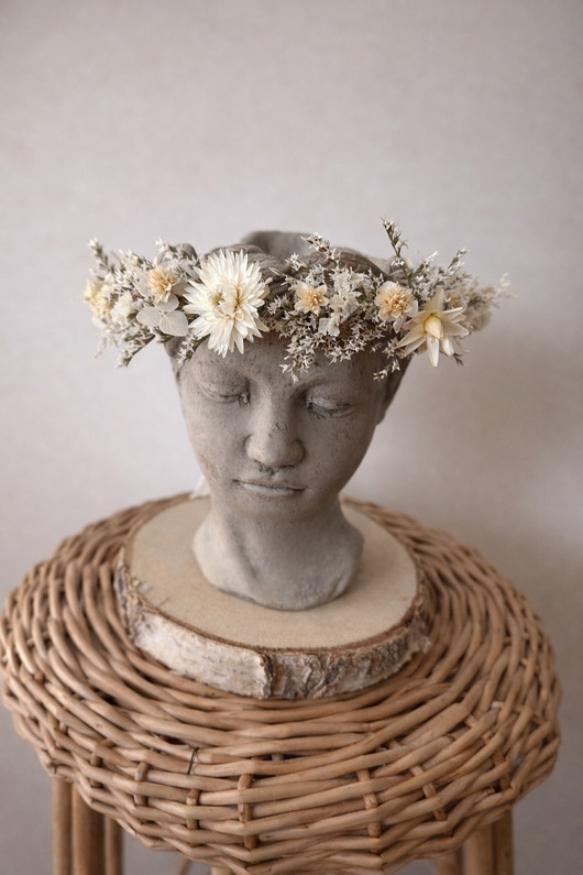 wianki komunijne Wianek na głowę suszki trwały