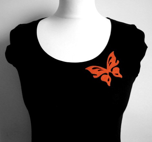 felt butterfly... felt label