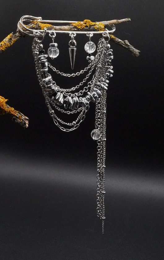 broszki Broszka Hematyt, Kryształ Górski i Kaskada Stali