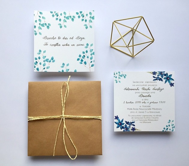 kartki, zaproszenia na chrzest Zaproszenie na CHRZEST ŚWIĘTY FD 12