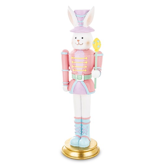 ozdoby wielkanocne Figurka - Królik w różowym mundurze 28x7,5x8 cm SUNDALO