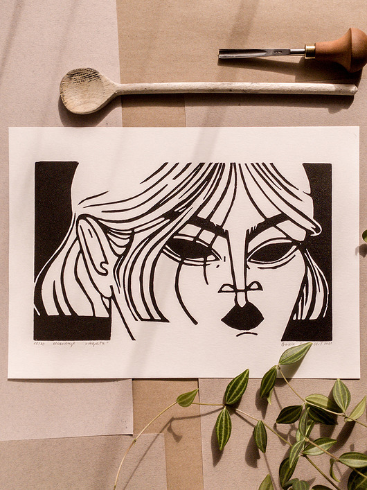 grafiki i ilustracje Agata - grafika, drzeworyt A4