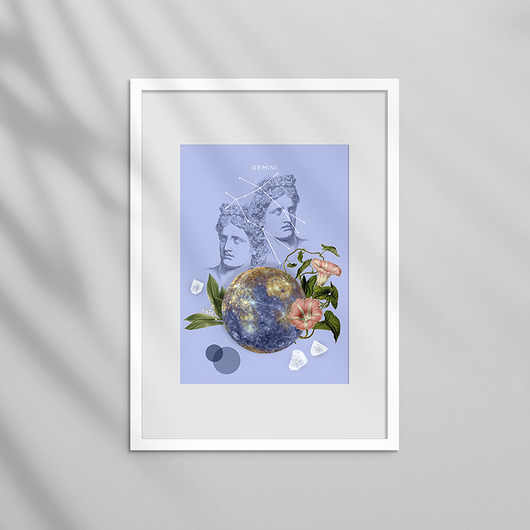 Plakat / Kolaż Znak zodiaku "Bliźnięta" kris collage