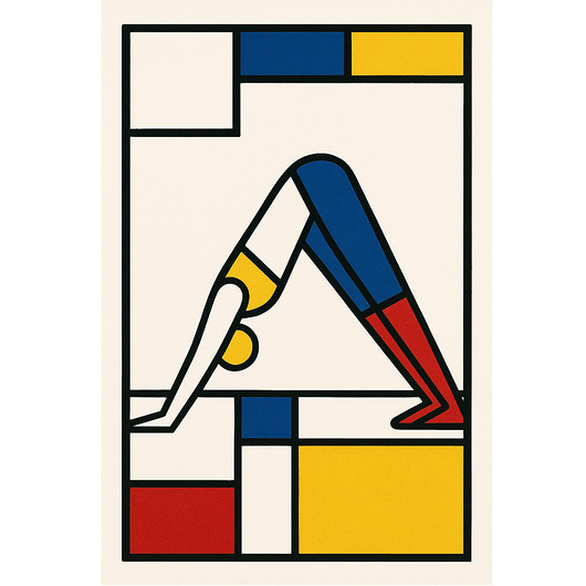 grafiki i ilustracje Obraz /  Grafika Pies z głowa w dół