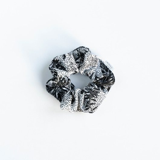 gumki do włosów Scrunchie BLACK AND WHITE