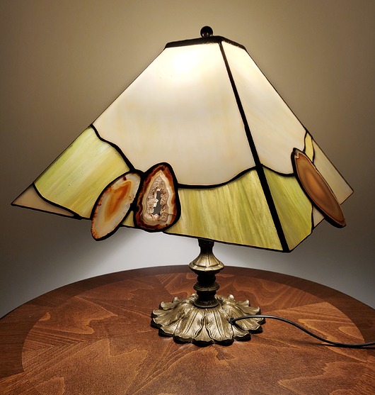 lampy stołowe Lampa witrażowa