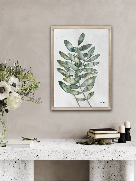 obrazy Listki a4 - akwarela