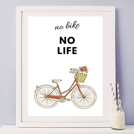plakat no bike no life MUKI design