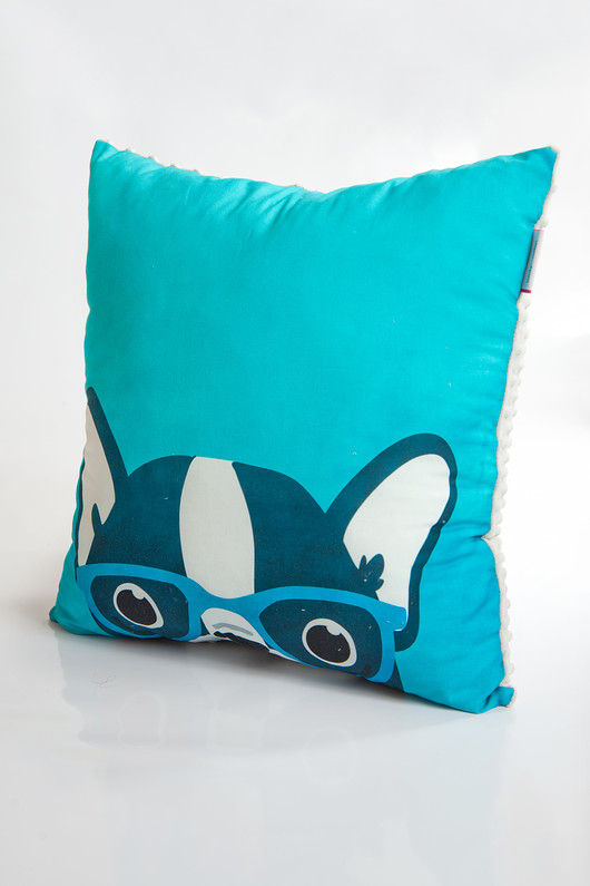 Poduszka  - buldożki - 50x50 cm Minky and Cotton