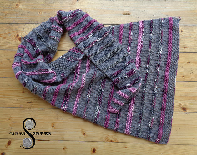 szale damskie UNIKAT szal-kameleon "Lilac & Grey"