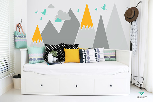 naklejki ścienne do pokoju dziecka kochamy GÓRY dekoracja naklejki Pokój Dziecka