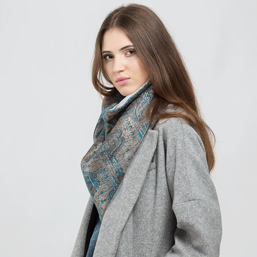 Trójkątna Żakardowa Zapinana Chusta  CADOaccessories
