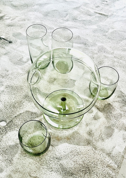 szklanki i kieliszki SENSU GREEN / 2+2 szklanki + bomboniera