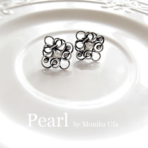 kolczyki wire wrapping Femini / sztyfty