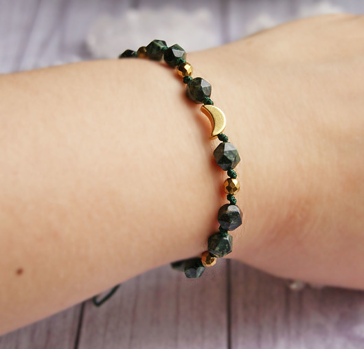 bransoletki z kamieni naturalnych Amulet LUNULA - jaspis - antystresowy