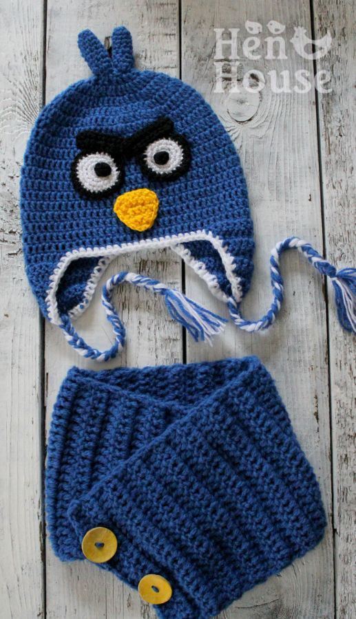 Angry Birds - czapka + komin 3-4 lata  henhouse