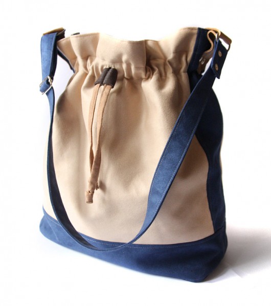 torba - cream&navy blue - elfagado
