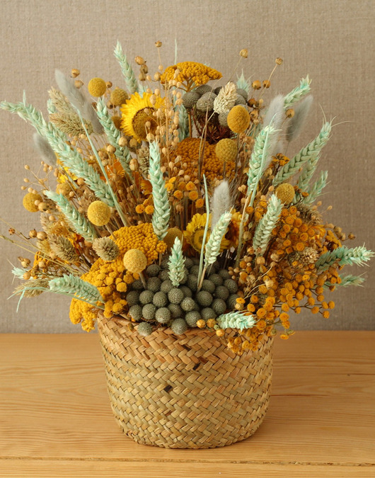 dodatki - różne Koszyk kwiatowy wiosenny, rustykalny