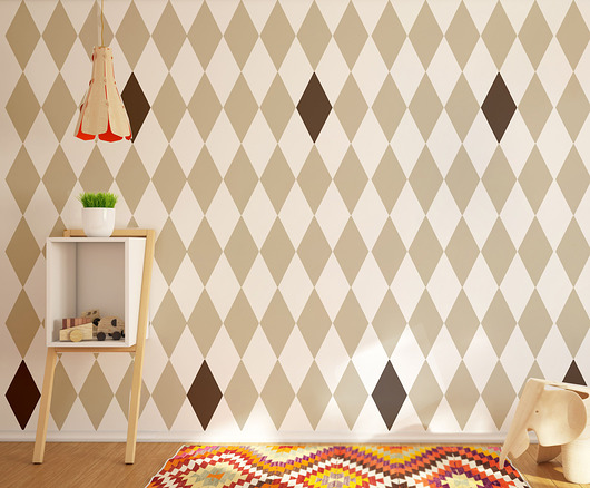 Tapeta dziecięca Diamonds Beige Humpty Dumpty Room Decoration