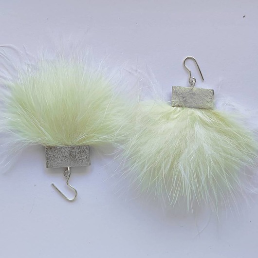 kolczyki z piórami PIÓRKO kolczyki