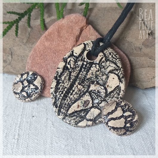 komplet biżuterii Czarny zestaw biżuterii LACE