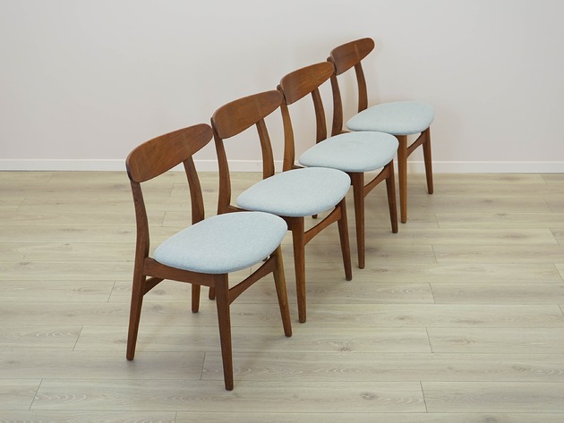 krzesła Komplet czterech krzeseł CH30, duński design, lata 60, Hans. J. Wegner