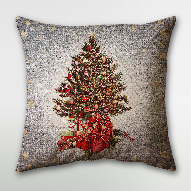 poduszki z grafiką Poduszka ozdobna gwiazdkowa z choinką