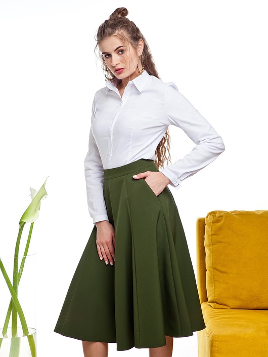 ROZKLOSZOWANA SPÓDNICA midi TheCover