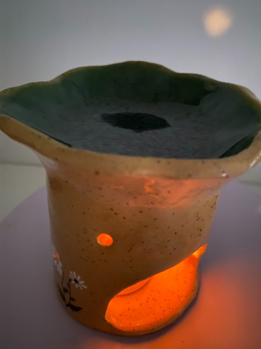 świeczniki i świece Grzybek ceramiczny podgrzewacz - kominek