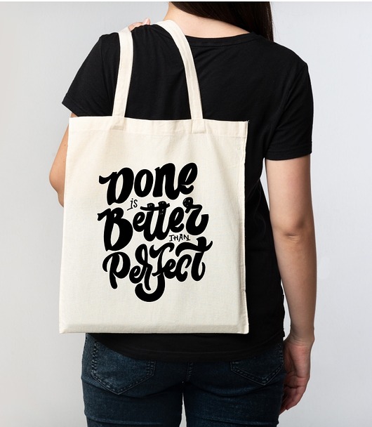torby na zakupy Torba bawełniana "Done is better than perfect"