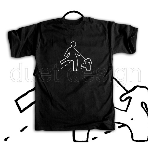 T-shirt Black CM098 duet design Duet design