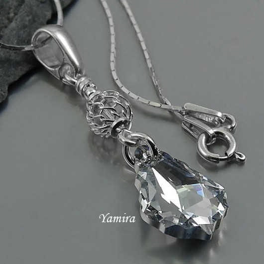 kryształ Swarovski baroque Crystal CAL long - wisior yamira