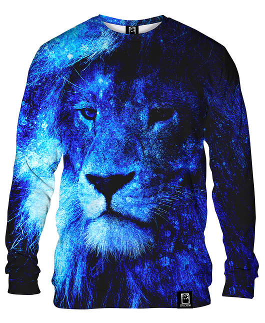 bluzy męskie Bluza Bez Kaptura Męska DR.CROW Shinning Lion