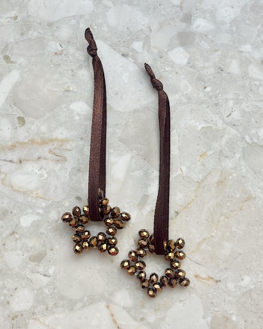 ozdoby choinkowe WINTER GLOW XS Crystal Brown zawieszka bombka 2 sztuki